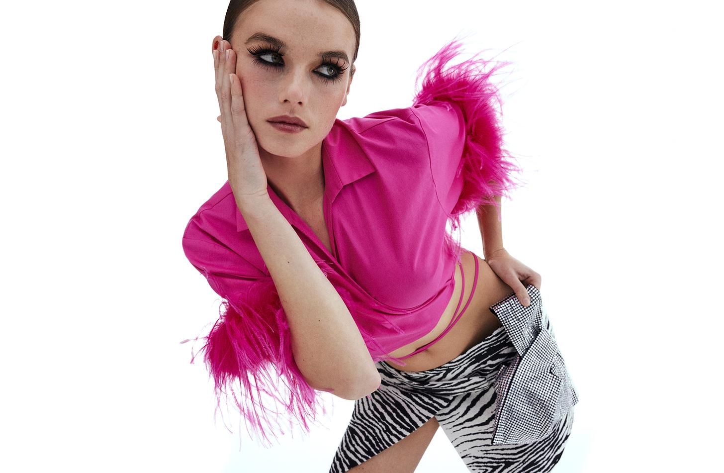 Women Summer Lace Jacquard Cutout Off-shoulder Tops Solid Color